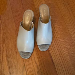 Calvin Klein taupe mule